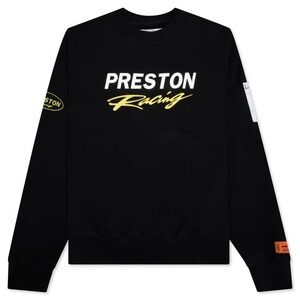 NWT HERON PRESTON ‘PRESTON RACING’ CREWNECK IN BLACK SIZE XL FANTASTIC CONDITION